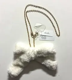 リボン型ファーショルダーバッグ