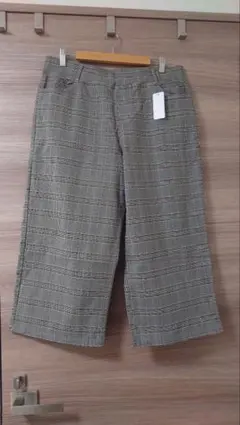 チェック裏起毛☆七分パンツ3L