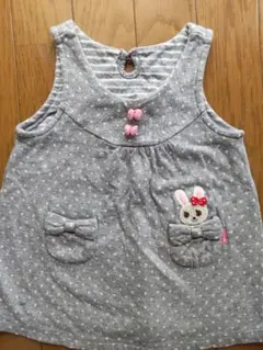 MIKI HOUSE ミキハウス 80サイズ グレーワンピース