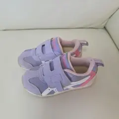 ASICS キッズスニーカー 紫 ベルクロ