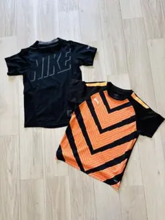Nike ブラックシャツとPUMAオレンジシャツセット