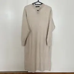 AMERICAN HOLIC 長袖 ニットワンピース ベージュ フリーサイズ