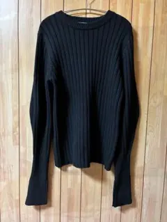 CLANE クラネ SOLID SLEEVE KNIT TOPS ニット 黒