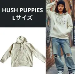 HUSH PUPPIES ハッシュパピー　フード付きパーカー クリーム色　L
