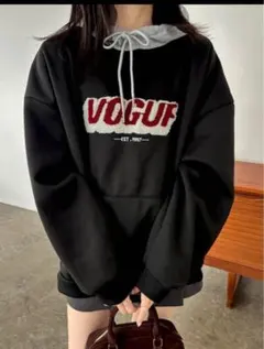 BF風パーカー ゆったり裏起毛フーディー