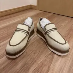メッシュローファー 24.0cm クリーム色