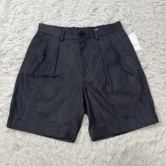 タグ付き・未使用品◆ユナイテッドアロー　デニムハーフパンツ　ネイビー　S