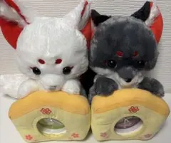 ちょコンとキツネ ぬいぐるみ時計 わたあめ ようかん セット 時計