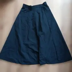 COMME CA ISM　黒 フレア ロングスカート