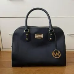Michael Kors ネイビー ハンドバッグ レザー MKロゴ付き バッグ