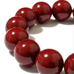 一点物【6-1】♥16mm【シナバー：辰砂】天然石パワーストーンブレスレット