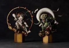 最終価格！風神雷神フィギュア&ミニ金屏風4曲 - メルカリ