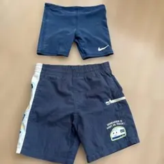 Nike110-120cm &新幹線プリント110cm水着 ネイビー2枚セット