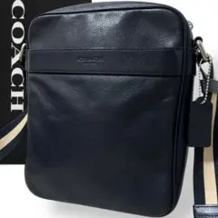 コーチ ショルダーバッグ チャールズ サコッシュ ダークネイビー 濃紺 レザー