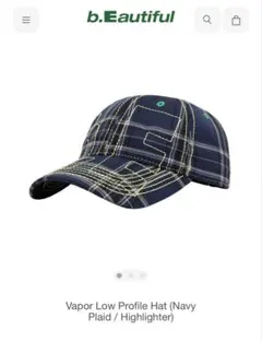 b.Eautiful キャップ b.E Hat Blue Plaid - メルカリ