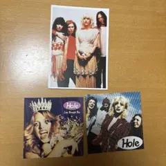 HOLE コートニーラブ　ポストカード1枚、ステッカー2枚