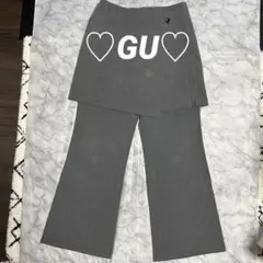 ♡GU♡2ピーススカートパンツセット☆グレー☆Sサイズ☆裾上げあり
