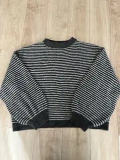 まる様　新品未使用　mysa closetㅤ　ボーダーニット ブラウンM