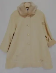 美品★ファミリア★アンゴラ入り コート 110