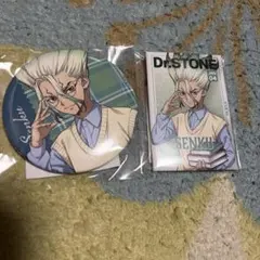 Dr.STONE くじ引き堂 千空 缶バッジ2点セット
