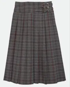 NOUNLESS チェック ラップライク スカート