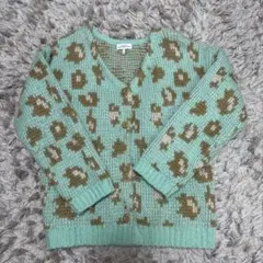 green label relaxing レオパード柄カーディガン 135