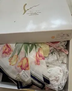 Sun Moto 巾着袋 花柄 レース リボン➕PrivateLabelハンカチ