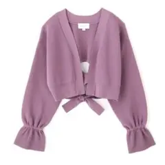JILL STUART パープル クロップドカーディガン