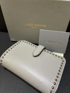 J&M Davidson ミディアムジップアラウンド ウォレット グレーベージュのサムネイル