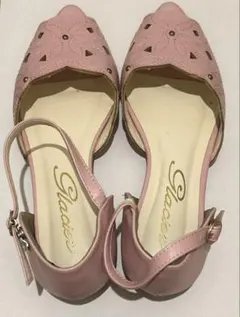 ピンク カットアウトデザイン パンプス