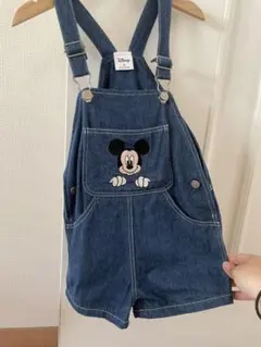 Disney ミッキー デニム オーバーオール サロペット XS