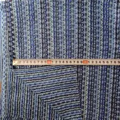 青系ストライプニット生地 約1.5×1.5m