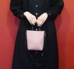 ANDREA CARDONE レザーミニバッグ ショルダーバッグ ピンク 本革のサムネイル