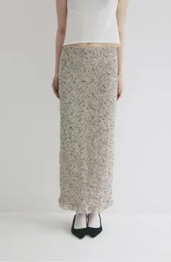 CLANE MIX MESH GATHER SKIRTのサムネイル