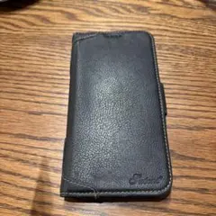 手帳型レザー風ケース 黒iPhone16 Pro max