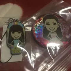 E-girls 重留真波 アニバ 缶バッチ クリーナー セット