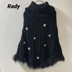 ⭐️Rady⭐️ケープニットコート(ブラック) rienda 2WAYケープCT BLK -ファッション通販 FASHION WALKER