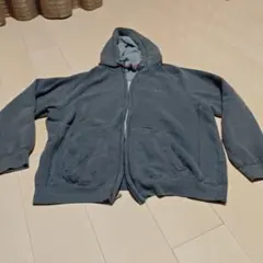 ジップアップパーカー　ダークグレー　XL