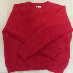 赤色 ニットセーター Lサイズ