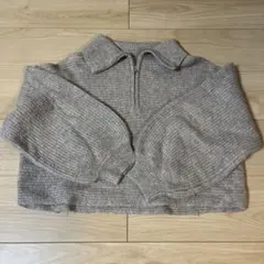 ハーフジップニット