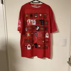 レッド プリントTシャツ ももクロ夏菜子Tシャツ