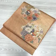 O-531 名古屋帯 名古屋仕立て 唐織 九寸 正絹 着物