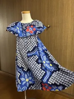 TUTUVI トーチジンジャー　パドルタパ柄パウスカートと同色トップス　70cm TUTUVI トーチジンジャー パドルタパ柄パウスカートと同色トップス