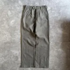 NVA 東ドイツ軍 ミリタリー ドレスパンツ W30 カーキ ワイド ウールのサムネイル