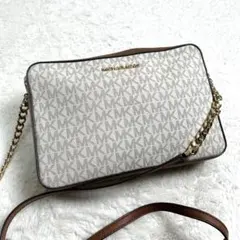 MICHAEL KORS 牛革　チェーンショルダーバック　MK モノグラム