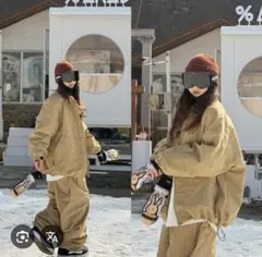 ✴︎RECCO オーバーサイズウェアセット ベージュ/Ｓサイズ