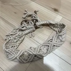 ハンドメイド　マクラメカチューシャ