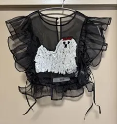 SIIILON シーロン　BOW WOW シースルーエプロントップス