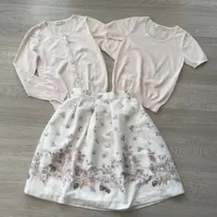 Debut de Fiore カーデ　スカート　3点セット　未使用　36 初春