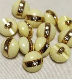 昭和レトロ アンティーク ボタン 手芸パーツ ゴールド系 13個セット